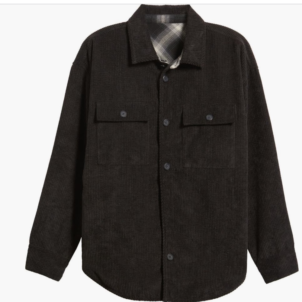 Thread & Supply Plaid Lined Corduroy Shacket